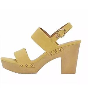 a.n.a - Women's January Heeled Sandals- Size 8-Color: Burnt Yellow- NEW!!